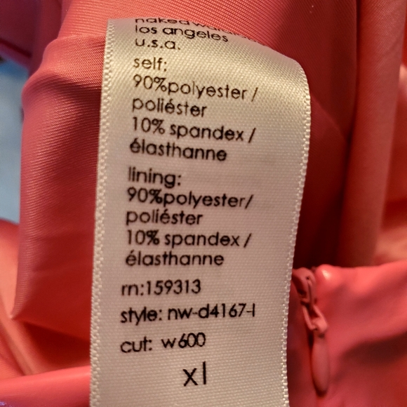 Medium but tag says XL. Faux Vinyl. Naked Wardrobe. BARBIECON Mini dress - Picture 15 of 15